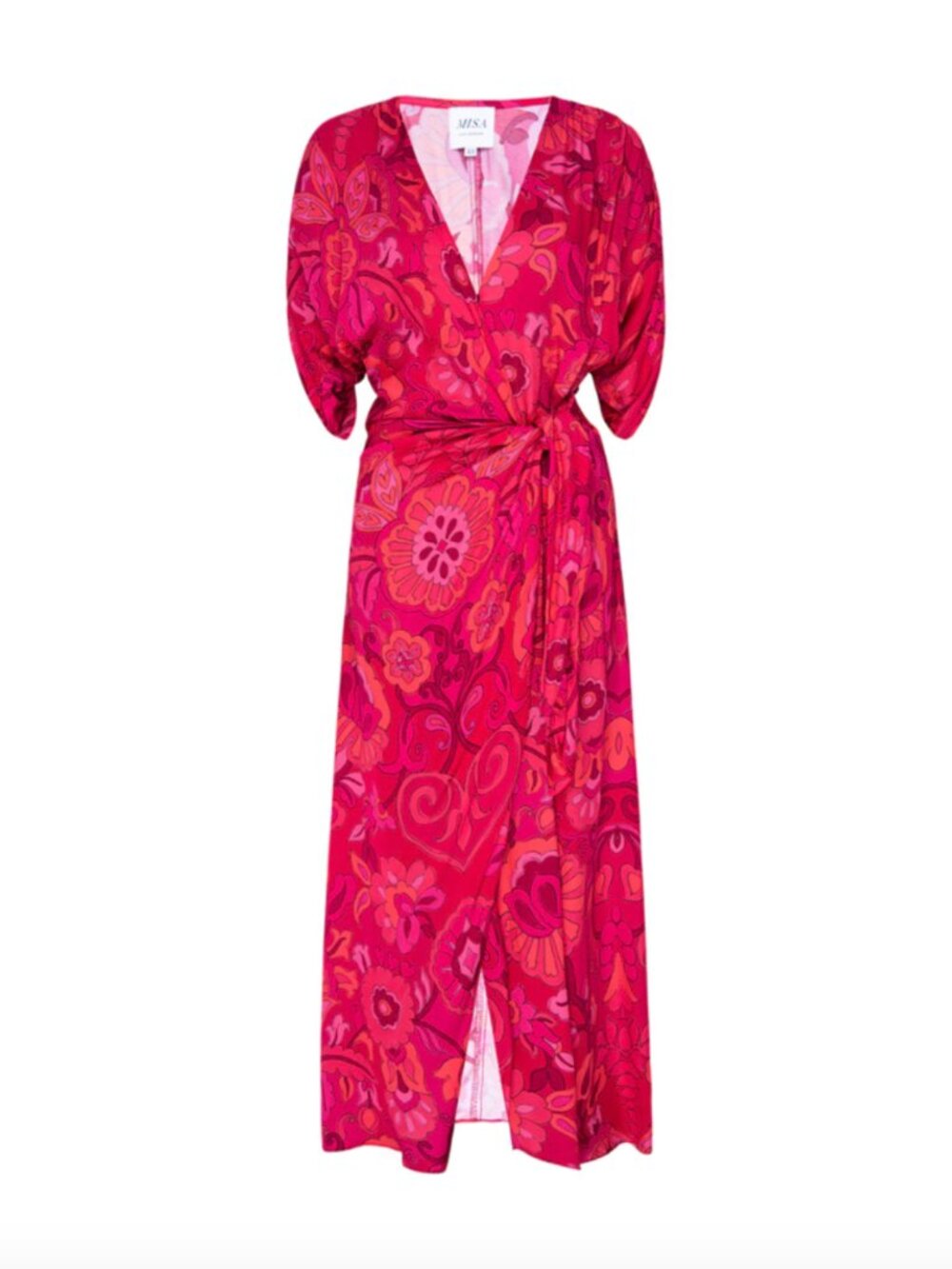 MISA Los Angeles Francesca Midi Wrap Dress